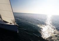 sailing yacht sails sea sunburst